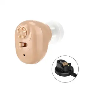 Suprimentos de saúde atacado cic mini amplificador de som no ouvido novo som aparelho auditivo médico invisível amplificador recarregável