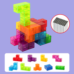 New 3D Sáng Tạo DIY Xây Dựng Từ Khối Thiết Lập Giáo Dục Từ Câu Đố Cubes Nam Châm Đồ Chơi Cho Trẻ Em - Product Image 5