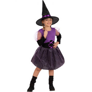 DISFRAZ DE BRUJA MORADA PARA NIÑAS TALLA 6-7 AÑOS - Product Image 1