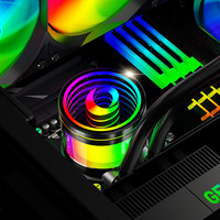 Refroidisseur liquide ZeroMaster 120 mm ARGB PWM à roulement fluide 20dBA LED, nouveau design, radiateur de refroidissement par eau Intel pour boîtier d'ordinateur de jeu