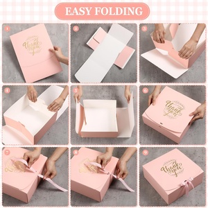 Explosive Custom Premium Luxury Coated <b>Paper</b> Gift Packaging Box With Customized Ribbon - Product Image 5