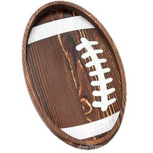 Plateau de service en bois Autonomy pour le football, 12x18 pouces, plateau décoratif pour les collations des jours de match - Product Image 3