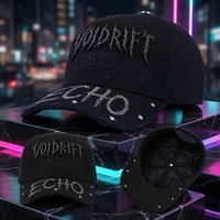 Gorra de Béisbol Negra Personalizada con Bordado de Diamantes de Imitación, Cruz Metálica, Visera Curva, Estilo Urbano, Gorra Snapback, Gorras Crown, Streetwear