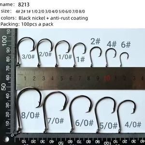 ตะขอเกี่ยวรูปนกอินทรี8213ตะขอวงกลมทำจากคาร์บอนสูงตะขอตกปลารูปปลาหมึกพร้อมตะขอ - Product Image 6