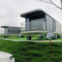 Maison capsule intelligente moderne de luxe, préfabriquée, écologique, modulaire, avec 1, 2 ou 3 chambres, cuisine et salle de bain.