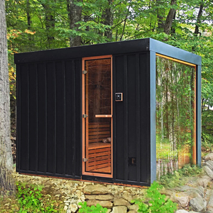 Sauna de Aluminio de Diseño Moderno y Estilo Industrial con Aislamiento para Uso en Exteriores con Nieve, Ideal para Villas y Resorts de Lujo - Product Image 1