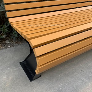 Şehir bahçe için arkalık ile antikorozif PS ahşap tezgah ahşap Park bankı dışında ahşap oturma tezgahı özelleştirmek - Product Image 5