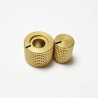 Bouton de potentiomètre à double axe réglable en acier inoxydable et aluminium usiné CNC Jtung, diamètre 15x10mm