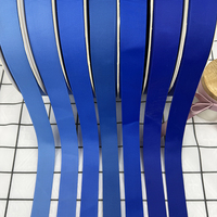 Pita Grosgrain Biru Dongker Kepadatan Tinggi Grosir, Webbing Bergaris Biru Tua untuk Branding Mewah & Hadiah Perusahaan