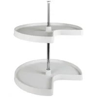Armoire de cuisine 24 pouces Organisateur de coins aveugles 270 ° Rein en plastique à deux pneus Susan Lazy Set