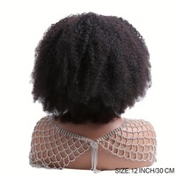Perruque Afro Bouclée Courte et Volumineuse Style Exotique Européen-Américain, Idéale pour le Quotidien, Meilleure Vente, avec Bonnet de Perruque Intégré