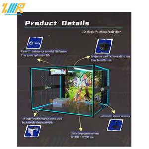 Tranh tương tác 3D 6 chủ đề trò chơi 3D vẽ tương tác nhúng tường chiếu vẽ máy quét tường chiếu - Product Image 5