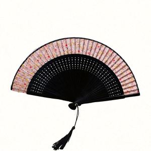 Abanico de mano de bambú y madera para mujer, artesanal, clásico, tradicional, tallado, venta al por mayor - Product Image 6