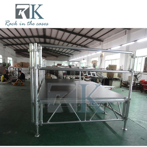 Durable Aluminum Stage Platform with Protective Fence and Guardrail Event Stage for Concert Wedding Outdoor <b>Show</b> - Product Image 6
