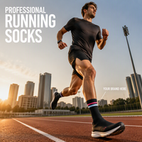 Chaussettes de course anatomiques professionnelles L/R avec soutien de la voûte plantaire, respirantes, antidérapantes, à compression, option logo personnalisé