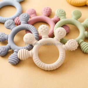 Mordedores de Silicona para Bebés, Libres de BPA, No Tóxicos, con Anillo de Madera con Forma de Animal, Juguetes Sensoriales para la Dentición - Product Image 3