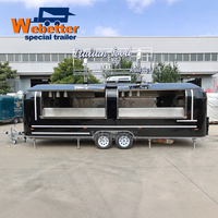 Webetter Remorque de nourriture mobile personnalisée, camion à café, pizza, desserts, gelato, limonade, kebab, barbecue, entièrement équipée