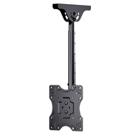 Soporte de Techo para TV con Techo Inclinado, de 17 a 42 Pulgadas, para Cine en Casa, Poste Ajustable de 59 a 1160 mm, Movimiento Completo