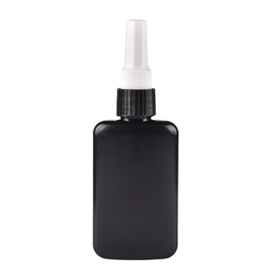 Wholesale 50ml LDPE Plastic Black Color Oval Anaerobic Adhesive Pipe Thread <b>UV</b> Glue Sealing Bottle with Twist Cap - Product Image 4