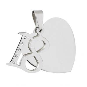 Colgante de Acero con Corazón y Cristales, Producto de la Marca Steel Heart 18 - Product Image 2