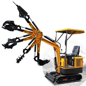 Earth-moving Machine And Strong Power Cheapest 1.8 Ton 2ton Mini Excavator Grapple Diesel With Low Price