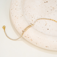 Nouveau Bracelet Dazan INS en Acier Inoxydable pour Femme, Style Bohème, avec Zircon Super Brillant, Clip Papier, Ovale, Tennis, OL, Quotidien, Bijou Cadeau 2026