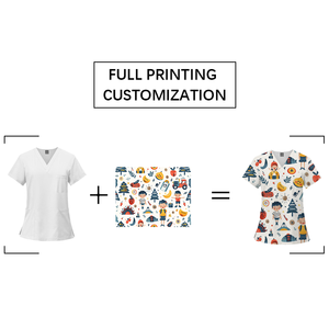 Robe chirurgicale à motif doux, impression personnalisée, ensemble d'uniformes de blouse chirurgicale unisexe à la mode - Product Image 5