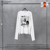 T-shirt thermique imprimé pour homme, style urbain, tendance, classique, simple, chaud et élégant, collection automne-hiver Americana, pour commande en gros