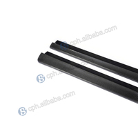 BENSNEES jupe latérale en Fiber de carbone véritable pièces extérieures noires pour accessoires de voiture Mercedes Benz W204 C63 Amg