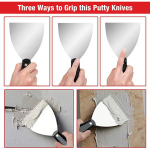 <span class=keywords><strong>Spatule</strong></span> à manche en bois, nettoyage en acier au carbone, pour <span class=keywords><strong>peintre</strong></span>, utilisation flexible en construction, outil à ciment, pelle, couteau, grattoir à mastic - Product Image 5