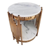 Karois — Table basse en marbre blanc, nouveau design, en pierre naturelle