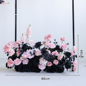 Customized Artificial Black and Pink Decoration <strong>Floral</strong> Wedding Decoration Holiday Event Ceremony Background Layout - Product Image 5