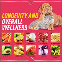 Vitamines pour animaux de compagnie 10 en 1, gouttes liquides naturelles de glucosamine pour chiens et chats, complément multivitaminé pour la santé de l'intestin, de l'immunité et des articulations des chiens