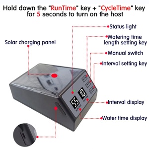 Minuteur d'arrosage automatique intelligent ZHITIAN en plastique pour maison et bureau, avec écran LCD, pour irrigation goutte à goutte régulière et quantitative en extérieur - Product Image 5