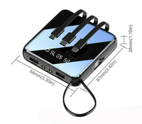 Nouveaux produits, Power Bank Slim 10000mah, charge intégrée, câble USB, Power Bank portable
