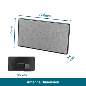 Antena de <span class=keywords><strong>TV</strong></span> Plana para Interiores ANTOP ATSC 3 con Soporte de Mesa y Opciones de Montaje en Pared para Recepción de Canales Gratuitos de Largo Alcance - Product Image 6
