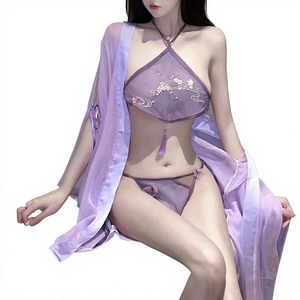 Lencería Sexy Hanfu de Talla Grande, Estilo Vintage, con Banda para el Vientre, ODM, Tela de Malla de Poliéster y Terileno, Estilo Real, Conjunto Clásico - Product Image 1