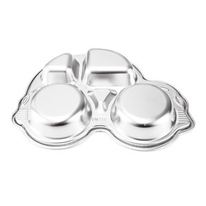 Bandeja de Comida Dividida de Acero Inoxidable LECOS, Plato de Comedor con Forma de Coche para Cafetería Escolar y Uso Diario - Product Image 4