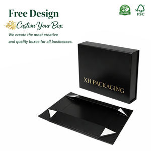 Factory Premium Magnetic Gift Box Packaging Rigid Paper Gift Box Gold Foil Custom Printed Paperboard for Clothing - Product Image 1