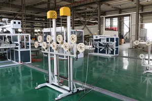 HWYAA Inlaid Flat Emitter Drip Irrigation Line 300m/min With Double Station Automatic Winding Machine