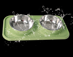 Nuevo Comedero Doble Antideslizante de Plástico y Acero Inoxidable para Gatos - Product Image 6