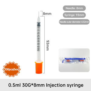 Jeringa de Insulina Desechable Médica de Alta Calidad de 1 ml, 0.5 ml, 0.3 ml, Venta Directa de Fábrica, Jeringa Veterinaria - Product Image 2