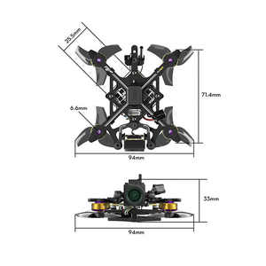 Flywoo <span class=keywords><strong>Flybee</strong></span> 16 1.6" Drone FPV Ultraléger BNF DJJI O4 4K 60fps ELRS 2S Micro Drone de Course avec Walksnail, Systèmes HDZero HD VTX - Product Image 5