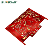 Produsen PCBA OEM Kustom Masker Solder Merah atau Warna Lain PCB SMT THT Prototipe & Produksi Massal