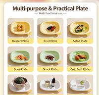 Ensemble de plats pliables populaires avec base de rangement en PP, réutilisables pour les restes alimentaires, fruits, noix, organisateur de repas domestique