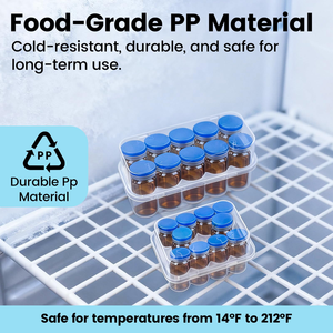 Wholesale Cosmetic Skin Care 10ml 2-Slot Waterproof Transparent PP <b>Plastic</b> Peptide Vial <b>Boxes</b> 10ml 2-Vials Holder - Product Image 5