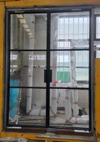 Pintu masuk utama Vila baja pintu Modern kaca desain grafis pabrik pembuatan Pivot baja dorong dan tarik