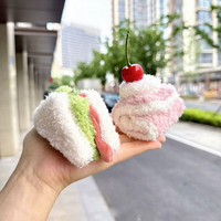 Porte-clés en peluche 3D en forme de sandwich, hamburger, gâteau, lapin de poche, dessin animé, simulation de dessert, alimentaire, rembourré en coton
