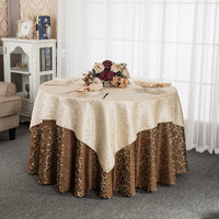 Nappe de mariage Beige sans plis, nappe ronde en Satin de Polyester à Double couche pour événements, décor de Table Jacquard de haute qualité