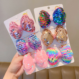 Pinzas para el pelo con lazo de lentejuelas, pasadores brillantes con purpurina láser para niñas, accesorios para el pelo de princesa para fiestas y uso diario - Product Image 1
